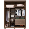 Guarda Roupa Mônaco 100%mdf 2 Portas Imbuia - Benetil - 3