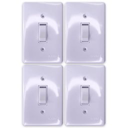 Kit 4 Interruptor Paralelo 1 Tecla 6a 250v Ilumi Cor:branco - 1