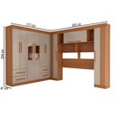 Ver imagem 4 de Guarda-roupa Casal Modulado Positano 10 Portas 4 Gavetas Ripado com Espelho Panorama Móveis