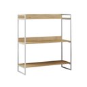 Ver imagem 2 de Nicho 3 Prateleiras 95cm Industrial Córdoba Branco e Castanho - Cor: Marrom