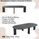 Ver imagem 5 de Mesa de Centro Chanfrada Pe Madeira Nero Preto 28017 Artesano Nero Preto