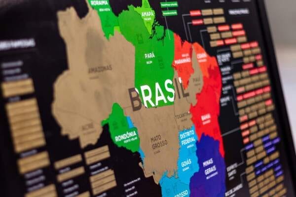 Mapa Do Brasil de Raspar | Unlocked | Sem moldura | 82x60 CM - 5