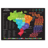 Mapa Do Brasil de Raspar | Unlocked | Sem moldura | 82x60 CM - 9