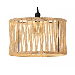 Pendente Nobre Luminária de Teto Redonda Corda Náutica Offwhite - 4