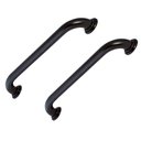 Ver imagem 1 de Barra de Apoio Alça 50cm Inox Preto Kit 2 Unidades Cadeirante Idoso Deficiente Acessibilidade Box