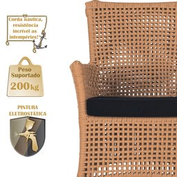 2 Sofás Área Externa Igapó Alumínio Pintura Marrom Corda Náutica Estofado Impermeável 12 - 4