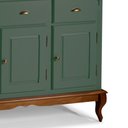 Ver imagem 3 de Balcão Buffet 3 Portas 2 Gavetas Hannover 60803 Linz Móveis - Verde Musgo/Imbuia