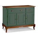 Ver imagem 1 de Balcão Buffet 3 Portas 2 Gavetas Hannover 60803 Linz Móveis - Verde Musgo/Imbuia