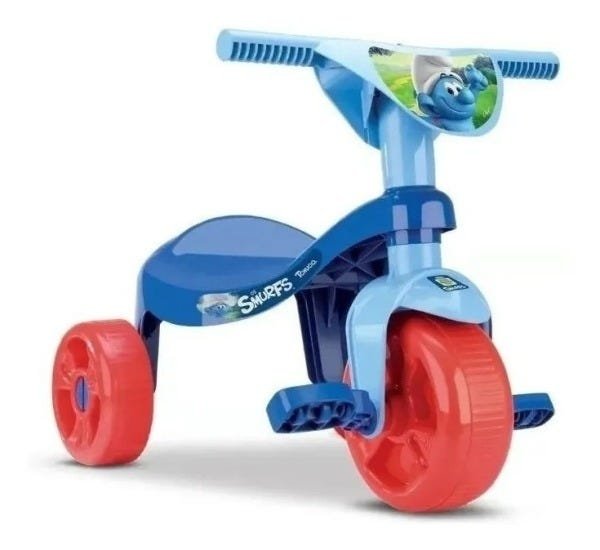 Triciclo Velotrol Motoca Infantil Empurrador Velocípede Bebê Cor Azul