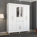 Ver imagem 7 de Guarda Roupa Casal 8 Portas com Espelho 82060el Branco Demobile