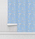 Ver imagem 1 de Papel De Parede Infantil Para Quarto Sala Cinza Com Azul