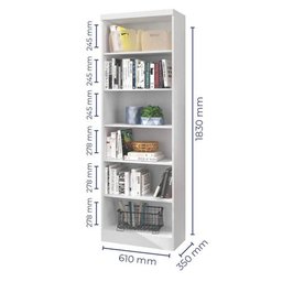 Quarto Modulado Completo Infantil Chiara Guarda-roupa e Aéreo 2 Portas com Cama e Auxiliar e Livreir - 5