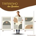 Ver imagem 4 de Quadro Decorativo Minimalista Formas Circulares e Traços Moldura Filete:Moldura Ypê/60X90