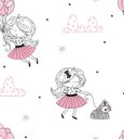Ver imagem 3 de Papel De Parede Infantil Menina Baloes Cachorrinho Para Sala Quarto