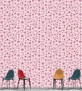 Ver imagem 2 de Papel De Parede Infantil Para Sala Quarto Flores Rosa Com Listra