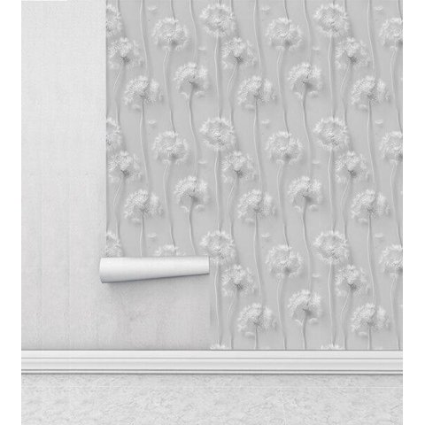 Papel De Parede Efeito 3D Flor Dente De Leão Para Quarto Sala