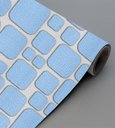 Ver imagem 2 de Papel De Parede Cinza Com Azul Para Sala Quarto Infantil