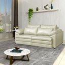 Ver imagem 1 de Sofá Decorativo Piece Bipartido Retrátil Sala de Estar 250cm Couro Tiza G58 - Gran Belo