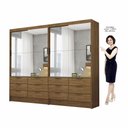 Ver imagem 3 de Closet Casal Duplo Sevilha 4 Portas Premium 12 Gavetas Carioca Móveis