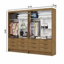 Ver imagem 5 de Closet Casal Duplo Sevilha 4 Portas Premium 12 Gavetas Carioca Móveis