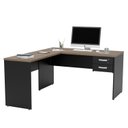 Ver imagem 3 de Mesa de Escritório em L 1.60x1.50 com Gavetas Tpo 30mm Nogal