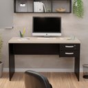 Ver imagem 3 de Mesa de Escritório Escrivaninha 1.20x60 C/gaveteiro Carvalho