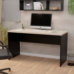 Mesa de Escritório 1.40x60 Tampo 30mm Carvalho Netmobil - 2