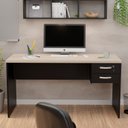 Ver imagem 3 de Mesa de Escritório 1.40x60 com Gaveteiro Tampo 30mm Carvalho