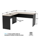 Ver imagem 4 de Mesa de Canto em L para Escritório 1.40x1.50 Tpo 30mm Carvalho