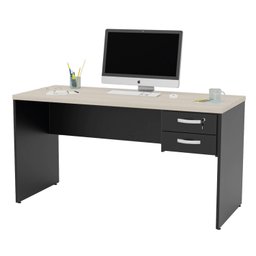 Mesa de Escritório 1.60x60 com Gaveteiro Tampo 30mm Carvalho - 4