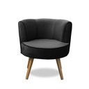 Ver imagem 4 de Poltrona Para Sala Decorativa Isa Suede Preto Adonai Estofados
