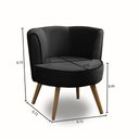 Ver imagem 3 de Poltrona Para Sala Decorativa Isa Suede Preto Adonai Estofados