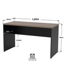 Ver imagem 5 de Mesa de Escritório 1.20x60 Tampo 30mm Netmobil Nogal