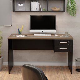Mesa de Escritório 1.20x60 com Gaveteiro Tampo 30mm Nogal - 3