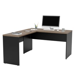 Mesa de Canto em L para Escritório 1.40x1.50 Tpo 30mm Nogal - 3