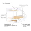 Ver imagem 4 de Treliche com Cama Casal Eco Madeira Maciça Branco Mobilistore