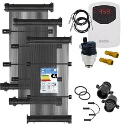 Kit Aquecimento Solar para Piscinas até 50m² ou 70 mil litros TekSol com Controlador de Temperatura  - 1
