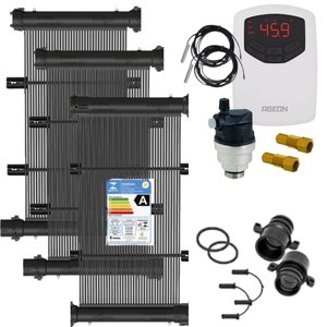 Kit Aquecimento Solar para Piscinas até 50m² ou 70 mil litros TekSol com Controlador de Temperatura 