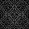 Papel de Parede clássico. ornamento escuro damasco. fundo vintage clássico. orientar ornamento preto - 1