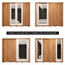 Ver imagem 5 de Guarda Roupa Casal 2 Portas de Correr com Espelho Moviment Freijó/off White - Caemmun