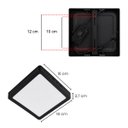 Ver imagem 4 de Painel Plafon LED de Sobrepor Backstage Quadrado 12W 3000k Luz Amarela Preto Lumanti 16x16 ST3316