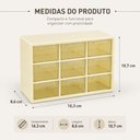Ver imagem 6 de Gaveteiro Organizador 9 Gavetas Plástico PP com Alças Deslizantes para Joias e Cosméticos Yeet