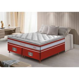 Cama Box Queen + Colchão de Molas Ensacadas D33 com Pillow Top Cama Inbox Select 158x198x71 - 1