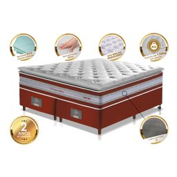 Cama Box Queen + Colchão de Molas Ensacadas D33 com Pillow Top Cama Inbox Select 158x198x71 - 3