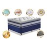 Cama Box Solteiro + Colchão de Molas Ensacadas D33 com Pillow Top Cama Inbox Select 88x188x71 - 3