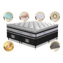 Ver imagem 3 de Cama Box Super King + Colchão de Molas Ensacadas D33 com Pillow Top Cama Inbox Select 193x203x71