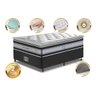 Cama Box Solteiro + Colchão de Molas Ensacadas D33 com Pillow Top Cama Inbox Select 88x188x71 - 3