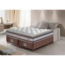 Ver imagem 1 de Cama Box Queen + Colchão de Molas Ensacadas D33 com Pillow Top Cama Inbox Select 158x198x71