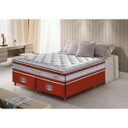Ver imagem 1 de Cama Box Super King + Colchão de Molas Ensacadas D33 com Pillow Top Cama Inbox Select 193x203x70