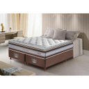 Ver imagem 1 de Cama Box Super King + Colchão de Molas Ensacadas D33 com Pillow Top Cama Inbox Select 193x203x70